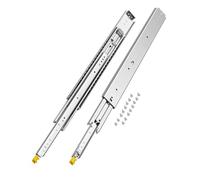 VEVOR 1 Par de Correderas Dobles para Cajones de Extensión Completa, Carga de 226,8 kg, Rodamiento de Bolas con Riel Deslizante para Cajones de Montaje Lateral con Bloqueo, 793 x 76 x 19,5 mm