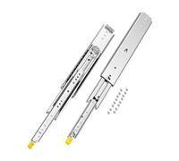 VEVOR 1 Par de Correderas Dobles para Cajones de Extensión Completa, Carga de 226,8 kg, Rodamiento de Bolas con Riel Deslizante para Cajones de Montaje Lateral con Bloqueo, 540 x 76 x 19,5 mm