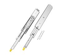 VEVOR 1 Par de Correderas Dobles para Cajones de Extensión Completa, Carga de 226,8 kg, Rodamiento de Bolas con Riel Deslizante para Cajones de Montaje Lateral con Bloqueo, 540 x 76 x 19,5 mm