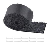 VEVOR 1 PCS Mantillo de Caucho para Paisajismo, Estera de Mantillo de Caucho Reciclado de 3 x 0,11 m, Camino de Caucho Permanente para Plantas, Verduras y Barrera de Jardín de Flores, Negro