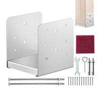 VEVOR 1 Pieza Soportes para Postes de Madera 6"x6" (152x152 mm) Base de Anclaje de Acero Inoxidable para Poste de Madera Tamaño Interno 185x198 mm para Barandilla, Pasamanos, Pabellón, Porche, Terraza