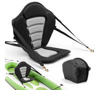 VEVOR 1 X Asiento de Kayak de 12 mm de grosor, Asiento Acolchado para Paddle-Board de Pie, Asiento de Barco con Respaldo y Bolsa de Almacenamiento y Correas Ajustables para Canoa SUP Kayak Inflable