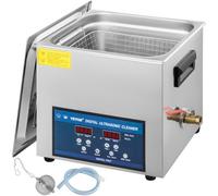 VEVOR 10 L Limpiador Ultrasónico de Frecuencia Dual 32,5 x 26,5 x 28 cm Pantalla LED, Máquina de Limpieza Ultrasónica de Doble Frecuencia 28/40 kHz Limpiador Ultrasónico de Acero Inoxidable 0-99 min