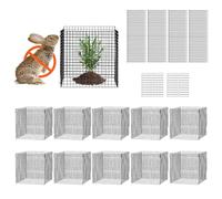 VEVOR 10 Paquetes de Jaula de Protector de Plantas, 305 x 305 mm, Jaula de Exterior para Planta, Flor y Verdura, Mantiene Alejados a los Conejos, Pollos y Ardillas, 40 PCS de Malla Metálica, Negro