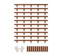 VEVOR 10 PCS Borde de Acero para Paisajismo 1016 x 114,3 x 1,5 mm, Resistente a Intemperie, Cerca de Borde de Jardín de Punta de Tiburón para Parterres de Flores y Caminos de Patio