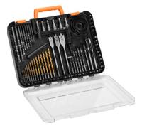 VEVOR 100 PCS Juego de Brocas Juego de Brocas para Taladro y Destornillador con Estuche de Transporte, Juego de Brocas para Destornillador Adecuadas para Taladrar y Atornillar Madera, Metal, Cemento