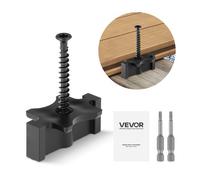 VEVOR 1000 Fijaciones Ocultas, Separadores para Tarimas, Clips T Universales Compuestos y Fijaciones de Plástico con Tornillos, a Tablas 6,5 mm de Separación y 10 mm de Altura, 32 x 19 x 13 mm