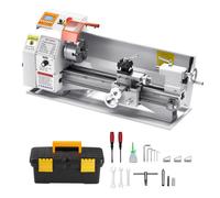 VEVOR 1250 W 2500 RPM Torno de Metal de 220 x 450 mm con Alimentación Automática
