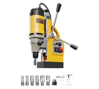 VEVOR 1400 W Taladro Magnético, Taladro de Columna Magnético Eléctrico de 12800 N con 6 Brocas de Perforación, Diámetro de Perforación de 50 mm, Velocidad Variable, para Mejoras para el Hogar