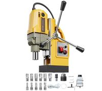 VEVOR 1400 W Taladro Magnético, Taladro de Columna Magnético Portátil de 12500 N con 11 Brocas de Perforación, Diámetro de Perforación de 40 mm, Velocidad de 800 RPM, para Mejoras para el Hogar