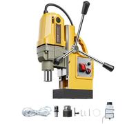 VEVOR 1400 W Taladro Magnético, Taladro de Columna Magnético Portátil de 12500 N, Diámetro de Perforación de 40 mm Velocidad sin Carga de 800 RPM, para Mejoras Industriales y del Hogar, Amarillo