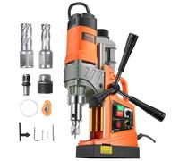 VEVOR 1450 W Taladro Magnético Diámetro de Perforación de 40 mm, Taladro de Columna Eléctrico Portátil de 12500 N con Velocidad Variable, Máquina de Perforación para Cualquier Superficie 1450W 2PCs