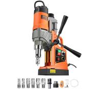VEVOR 1450 W Taladro Magnético, Taladro de Columna Magnético Portátil de 12800 N con 6 Brocas de Perforación, Diámetro de Perforación de 50 mm, Velocidad Variable para Mejoras para el Hogar