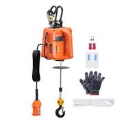 VEVOR 1500 W 3 en 1 Cabrestante Eléctrico con Cable y Control Remoto Inalámbrico Capacidad de Elevación 500kg Altura de Elevación de 9,1 m Velocidad de Elevación de 4 m/min para Elevación y Remolque