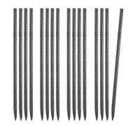 VEVOR 16 PCS Estacas de Refuerzo de 406,4 mm Resistentes de Acero Galvanizado Recto con Punta de Cincel y Revestimiento Resistente a la Oxidación para Jardinería, Cercas y Tiendas de Campaña