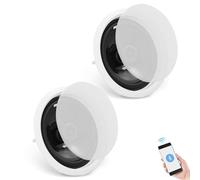 VEVOR 2 Altavoces de Techo Bluetooth 162 mm, 150 W, Altavoces de Techo y de Pared de Montaje Empotrado con 8 Ω Impedancia 89 dB de Sensibilidad para Hogar, Sala de Estar, Dormitorio o Porche Cubierto