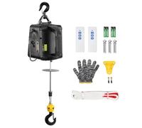 VEVOR 2 en 1 Polipasto Eléctrico 1500W Cabrestante Eléctrico Portátil 498,95 kg Altura de Elevación 7m Velocidad de Elevación 4 m/min Control Remoto Inalámbrico para Garaje Almacén Remolque de Fábrica