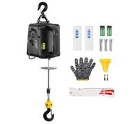 VEVOR 2 en 1 Polipasto Eléctrico 1500W Cabrestante Eléctrico Portátil 498,95 kg Altura de Elevación 7m Velocidad de Elevación 4 m/min Control Remoto Inalámbrico para Garaje Almacén Remolque de Fábrica