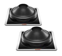 VEVOR 2 Fundas Tapajuntas para Tuberías de Techo Metal 495 x 495 x 165 mm Negro