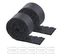 VEVOR 2 paquetes de goma reciclado Mulch Mat 120 x 4.5 en mantillo de goma permanente para paisajismo borde de jardn negro borde de jardn para plan