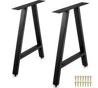 VEVOR 2 patas de mesa para muebles, 71,1 x 45 cm, carga industrial, patas de 200 libras, mesa de comedor, grosor de 2 mm, patas para mesa auxiliar, forma A