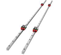 VEVOR 2 PCS Carril Lineal 1500 mm Cuadrado Carriles de Deslizamiento Lineal 4 Bloques Acero Inoxidable Alta Dureza Riel Deslizante Lineal para Máquinas de Soldadura Láser, Torno, Molino, Dobladora