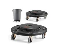 VEVOR 2 PCS Carrito con Ruedas para Bote de Basura, Capacidad de 227 kg, Negro