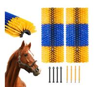 VEVOR 2 PCS Cepillo Rascador Mediano 43,5x19x10 cm con 4 Tornillos para Ganado
