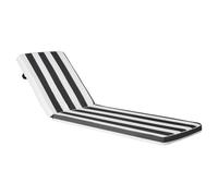 VEVOR 2 PCS Cojín de Tumbona 1889x561x71 mm con Lazos, Rayas Blancas y Negras