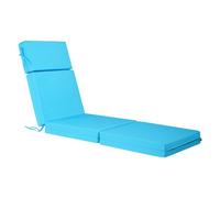 VEVOR 2 PCS Cojín de Tumbona Impermeable 1830x533x98 mm con Lazos, Azul Verdoso