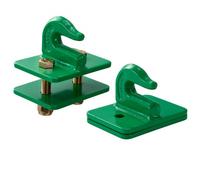 VEVOR 2 PCS Ganchos para Balde de Tractor de 9,52 mm de Acero Forjado de Grado G70 con Placa de Respaldo Resistencia Máxima a la Rotura de 6803,88 kg Compatible con Balde de Tractor, RV, Camión, Verde