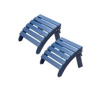 VEVOR 2 PCS Reposapiés Adirondack Plegable de Plástico HDPE 475 x 480 x 350 mm, Reposapiés Adirondack Resistente a la Intemperie para Silla Adirondack para Porches Exteriores, Césped, Patios, Azul