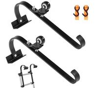 VEVOR 2 Piezas de Gancho de Escalera con Rueda Fija y Barra Giratoria de Acero