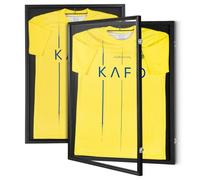 VEVOR 2 Piezas de Marco de Exhibición Jersey 590 x 790 x 40 mm, Vitrina de Camiseta Deportiva con Cerradura 98% de Protección UV Vidrio de PC y Perchas, para Camisetas de Béisbol, Baloncesto, Fútbol