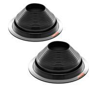 VEVOR 2 Protectores de Tapajuntas para Tuberías de Techo, Se Adaptan a Diámetros Exteriores de 150-280 mm, -55 ℃-100 ℃, Base Metal Redonda Resistente, para Chimeneas, Estufas de Leña, Φ 368 x 145 mm
