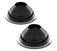 VEVOR 2 Protectores de Tapajuntas para Tuberías de Techo, Se Adaptan a Diámetros Exteriores de 150-280 mm, -55 ℃-100 ℃, Base Metal Redonda Resistente, para Chimeneas, Estufas de Leña, Φ 368 x 145 mm