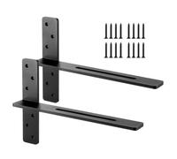 VEVOR Soportes para Estantes en Forma de T, 2 Unidades, Capacidad de Peso de 90 kg, 457,2 x 73,5 x 304,8 mm, de Acero Macizo para Estantes, para Encimera con Tornillos, Resistentes y Fiables