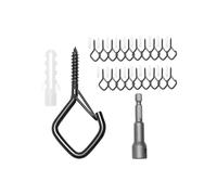 VEVOR 20 ganchos Q-Hanger de 2,17 pulgadas Q ganchos de luz de cadena para colgar ganchos de tornillo para exteriores resistentes con hebilla de