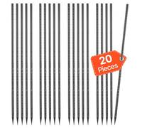 VEVOR 20 PCS Estacas de Refuerzo de 609,6 mm Resistentes de Acero Galvanizado Recto con Punta de Cincel y Revestimiento Resistente a la Oxidación para Jardinería, Cercas y Tiendas de Campaña
