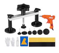 VEVOR 25 PCS Kit de Reparación de Abolladuras sin Pintura con Extractor de Puente y Lengüetas de Extractor Kit de Extractor de Abolladuras de Auto con Pistola de Pegamento Caliente Barras de Pegamento