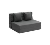 VEVOR 3 en 1 Sofá Cama Plegable 1950 x 1005 x 150 mm con 2 Almohadas y Funda Lavable, Sofá Cama Convertible de Espuma Viscoelástica de Alta Densidad 25D para Sala de Estar, Dormitorio, Gris Oscuro