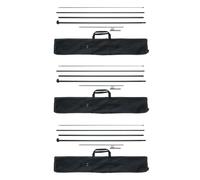 VEVOR 3 Paquetes Kit de Mástil de Bandera de Plumas de 498,5 cm con Estacas de Tierra y una Bolsa de Transporte (Bandera no Incluida), Mástiles de Bandera para Banderas Publicitarias Comerciales