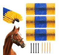 VEVOR 3 Piezas Cepillo Rascador Grande para Ganado de 51 x 19 x 10 cm con 6 Tornillos, Rascado Cepillo para Aliviar la Picazón de la Espalda y Mantener la Limpieza para Caballos, Cerdos, Vacas