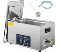 VEVOR 30L Limpiador Ultrasónico, 21,5x13,5x15", Máquina de Limpieza Ultrasónica Profesional, 28/40 kHz y Ahorro Energético, Limpiador Ultrasónico de Acero Inoxidable, Tiempo de Trabajo: 0-99 minutos