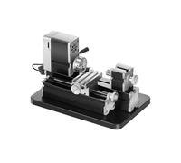 VEVOR 36 W Mini Torno de Metal Didáctico Velocidad de 20.000 RPM Torno de Metal Eléctrico con Mandril de 3 Mordazas Volante de Aleación de Aluminio, para Procesar Metales Blandos, Madera, Plásticos