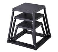 VEVOR 3PCs Caja Pliométrica Salto de Plataforma Pliométrica 305/458/609 mm Negro