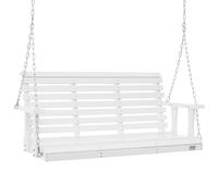 VEVOR 4,5'' Banco Columpio para Porche, Colgante de Madera Exteriores, Blanco