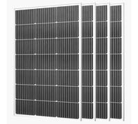 VEVOR 4 Paneles Solares Monocristalinos 100 W, Eficiencia de Conversión ≥23%, con Salida MC4 Estable y Marco de Aluminio, Impermeable IP65 para Coches, Barcos, Autocaravanas, 895 x 580 x 30 mm