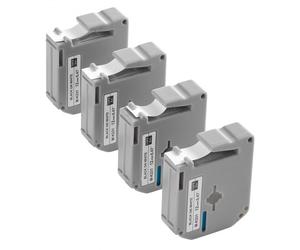 VEVOR 4 Paquetes Cinta para Rotuladora, Ancho de 12 mm, Compatible con Varios tipos de Rotuladoras Brother, Duradera y Resistente al Agua Repuesto para Letra Tag M-K231, Color Negro Sobre Blanco
