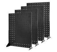 VEVOR 4 PCS Expositor de Tablero Perforado de 440 x 330 x 114 mm, Organizador de Accesorios de Panel de Acero Laminado en Frío Grueso para Supermercados, Tiendas Minoristas y Joyerías, Negro